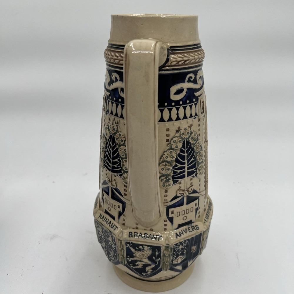 11.5" Vintage German Beer Stein With Luxembourg Coat Of Arms - Picture 5 of 8